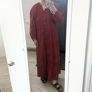 Christy Dawn red print axi dress size S